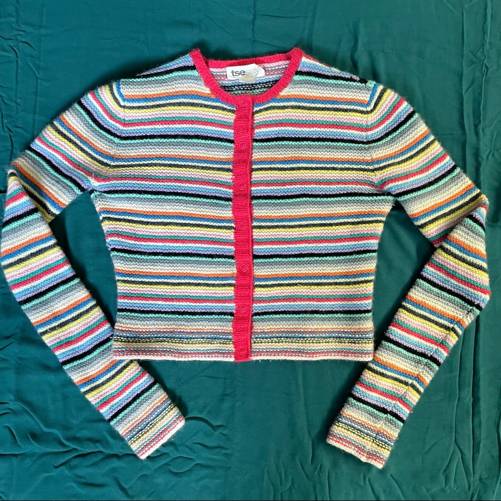 100% cashmere cropped cardigan